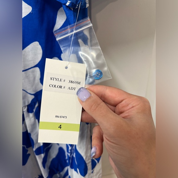 TAYLOR WHITE BORDER PRINT TIERED COLORED BLOCK MINI DRESS - Picture 6 of 8